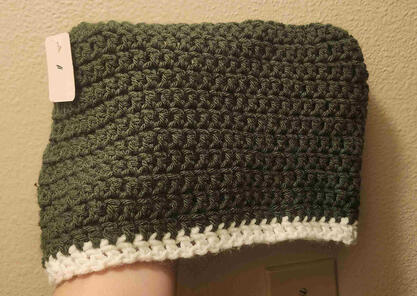 Evergreen &amp; White Brim Cat Hat | $12 + Shipping